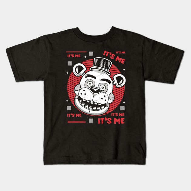 Freddy Robot Bear Kids T-Shirt by logozaste